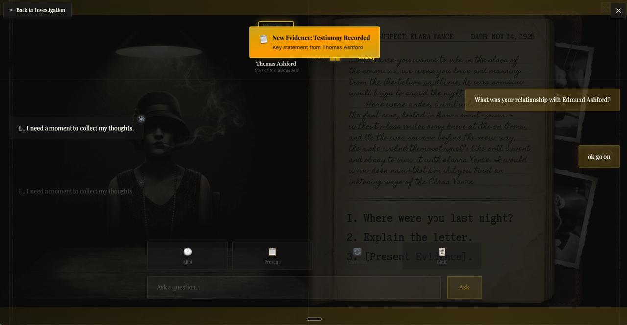 AI-powered suspect interrogation — each character responds dynamically using Claude's agent SDK